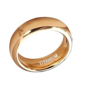NWOT 18K Plated Titanium Ring sz 6